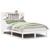 vidaXL Bed met boekenkast zonder matras grenenhout wit 135x190 cm