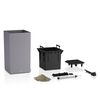 LECHUZA Plantenbak CANTO Stone 30 LED Low ALL-IN-ONE 30x30 cm grijs