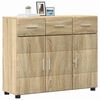 vidaXL Dressoir FLORIN Sonoma Eiken 88,5 x 30,5 x 73 cm Bewerkt hout