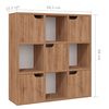 vidaXL Boekenkast 88,5x27,5x88 cm bewerkt hout bruineiken
