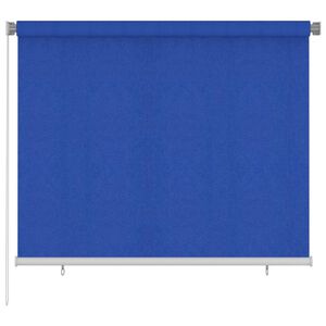 vidaXL Rolgordijn voor buiten 185(B)x140(H) cm HDPE blauw
