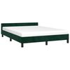 vidaXL Bedframe zonder matras 140x190 cm fluweel donkergroen