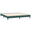 vidaXL Boxspring met matras en LED fluweel donkergroen 180x220 cm