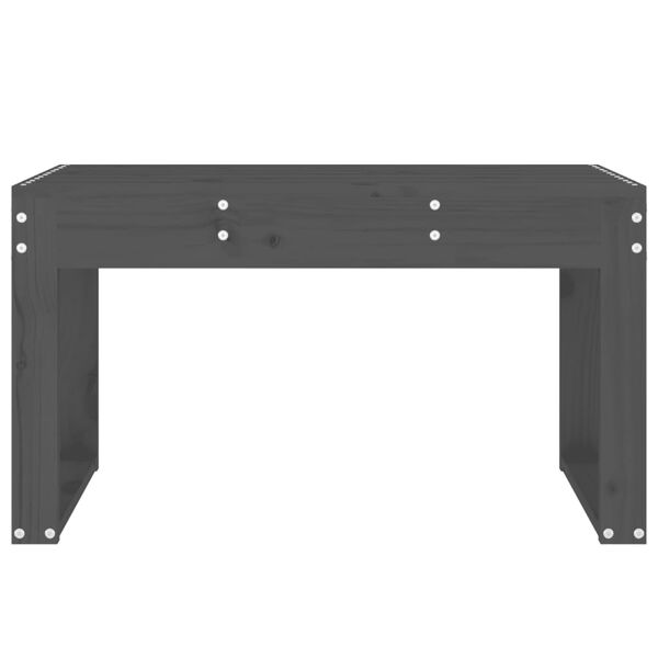 vidaXL Tuinbank 80x38x45 cm massief grenenhout grijs