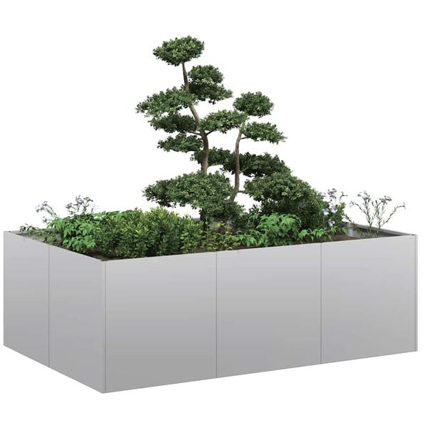vidaXL Plantenbak 120x80x40 cm gegalvaniseerd staal