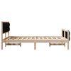 vidaXL Bedframe met hoofdeinde Zwart 120 x 200 cm Massief grenenhout