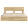 vidaXL Bedframe met lade Sonoma Eiken 180 x 200 cm Geconstrueerd hout