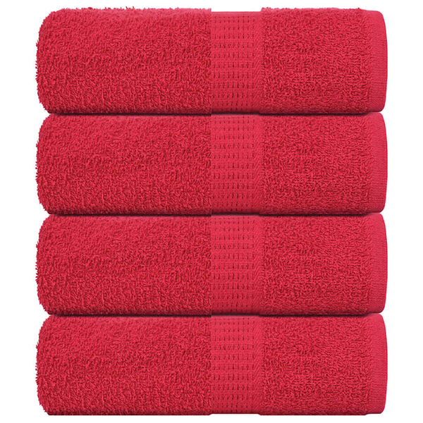 vidaXL Washandjes FROGN 4 st 30x30 cm 360 g/m² rood