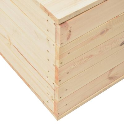 vidaXL Opbergbox 60x54x50,7 cm massief grenenhout