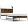vidaXL Bedframe zonder matras bewerkt hout gerookt eiken 100x190 cm