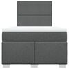 vidaXL Boxspring met matras stof donkergrijs 120x190 cm