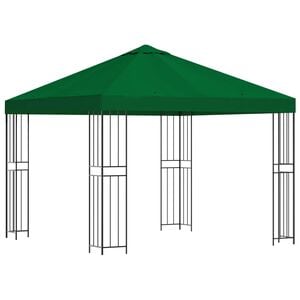 vidaXL Paviljoen 3 x 3 m Groen Polyester en staal 190 gsm