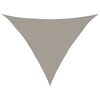 vidaXL Zonnezeil 160 g/m&sup2; driehoekig 3x3x4,2 m HDPE lichtgrijs
