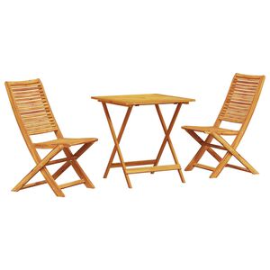 vidaXL Vouw Bistro Set 3 pcs Bruin Massief Acaciahout