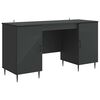 vidaXL Bureau Zwart 142,5 x 50 x 75 cm Bewerkt hout