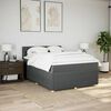 vidaXL Boxspring met matras stof donkergrijs 140x200 cm