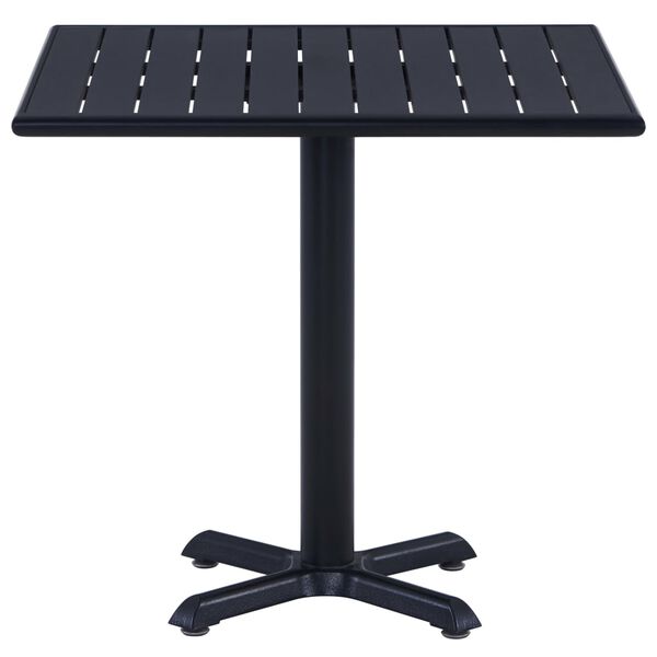 vidaXL Tuintafel 80x80x75 cm zwart