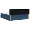 vidaXL Ottoman bed met matrassen en LED's 160x200cm stof blauw