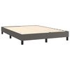 vidaXL Boxspring met matras kunstleer grijs 140x190 cm