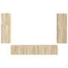 vidaXL Tv-meubelset Wandgemonteerd 4 pcs Sonoma Eiken Bewerkt hout