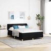 vidaXL Boxspringbed met matras met hoofdeinde Zwart 160 x 200 cm Stof
