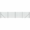 vidaXL Draadgaashek met flens 1,4x10 m groen