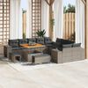 vidaXL Tuin Sofa Set 13 pcs Grijs poly rattan