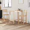 vidaXL Eettafelstoelen 2 pcs Naturel 40 x 47,5 x 99,5 cm