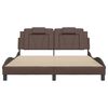 vidaXL Bedframe "Viana" zonder matras kunstleer bruin 160x200 cm
