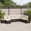 vidaXL Tuin Sofa Set met kussen 8 pcs Bruin Poly riet