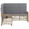 vidaXL Tuin Ligbank Set Beige en Licht Grijs 164 x 164 x 112 cm