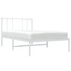vidaXL Bedframe met hoofdbord metaal wit 80x200 cm