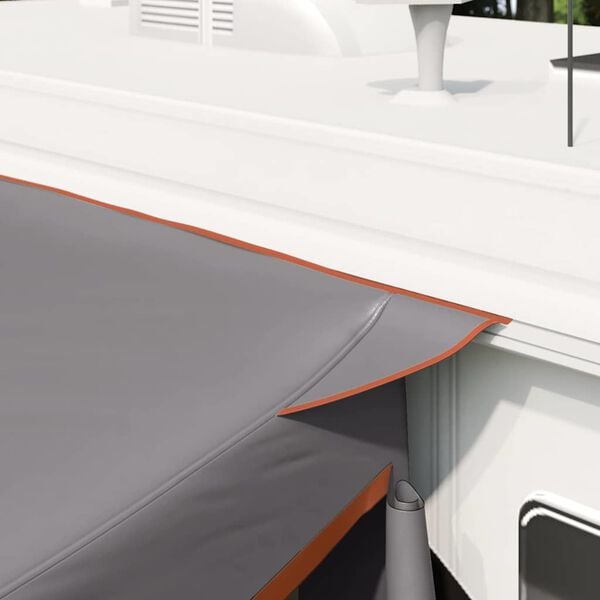 vidaXL Achterkleptent met dak Grijs en Oranje 285 x 255 x 245 cm taft