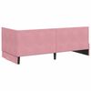 vidaXL Hoekbedframe met hoofdeinde Roze 90 cm x 200 cm Fluweel