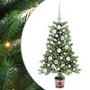vidaXL Kerstboom met 150 LED met standaard Groen 90 cm PE