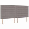 vidaXL LED Box Spring Bed met hoofdeinde Taupe 200 x 200 cm Stof