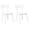 vidaXL Eetkamerstoelen 2 st massief hout rubber wit