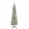 vidaXL Kunstkerstboom met 300 LED Wit 210 cm PVC en Metaal en Plastic