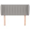 vidaXL Hoofdbord met randen 93x23x78/88 cm stof lichtgrijs