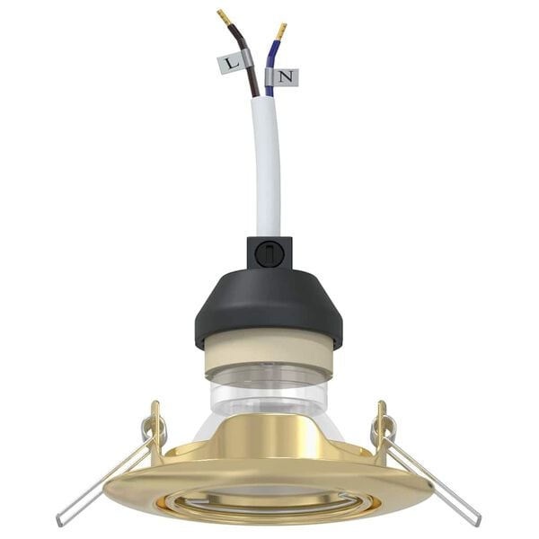 vidaXL Spotlights met schijnwerpers 6 pcs Goud 9 x 9 cm Metaal