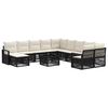 vidaXL Tuinbankenset 12 st Zwart poly rattan