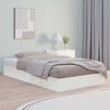 vidaXL Bedframe massief hout wit 135x190 cm