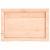 vidaXL Wastafelblad 60x40x(2-6) cm onbehandeld massief hout