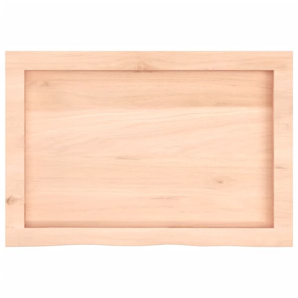 vidaXL Wastafelblad 60x40x(2-6) cm onbehandeld massief hout
