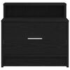 vidaXL Nachtkastje met lade 51x31x47 cm zwart eikenkleurig