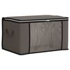 vidaXL Opbergdoos met Transparante Zijraam Grijs 50 x 30 x 25 cm
