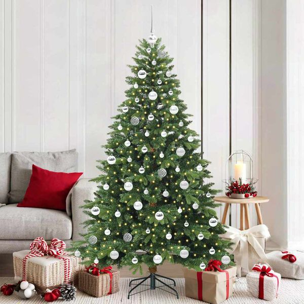 vidaXL Kunstkerstboom met 300 LED met standaard Groen 180 cm PE en PVC