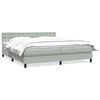vidaXL Boxspring met matras fluweel lichtgrijs 200x210 cm