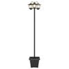 vidaXL 3-Arm Lantaarnpaal Met Plantenbak Zwart 32 x 32 x 188 cm