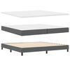 vidaXL Boxspringbed met matras Donkergrijs 200 x 200 cm Polyester